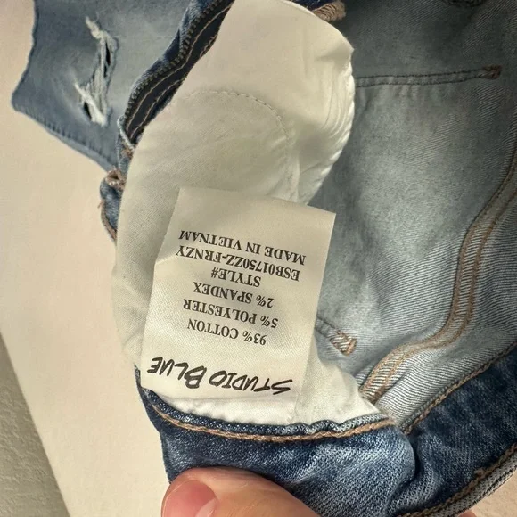 Studio Blue Straight Leg Distressed Jeans - Picture 3 of 14